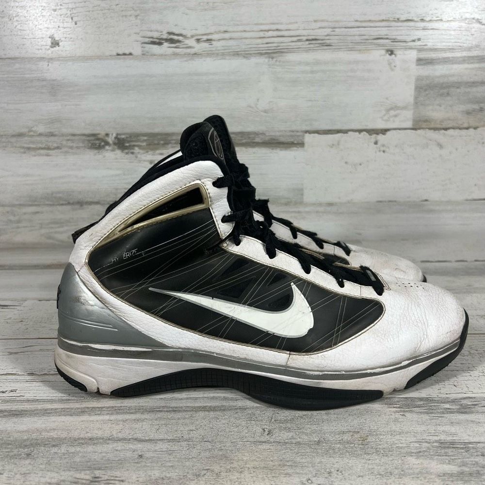 Nike Hyperize TB Mens White Black Grey 367181-111 Athletic Shoes Size 12.5